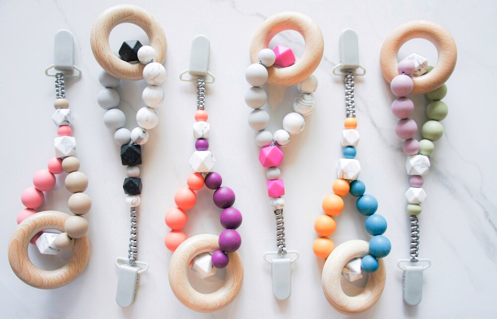 Beechwood Teether - Clip On