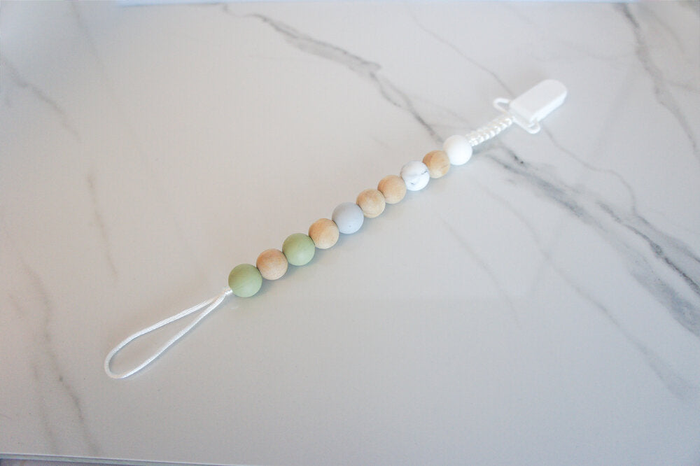 Ombré Wood & Silicone Pacifier Holder