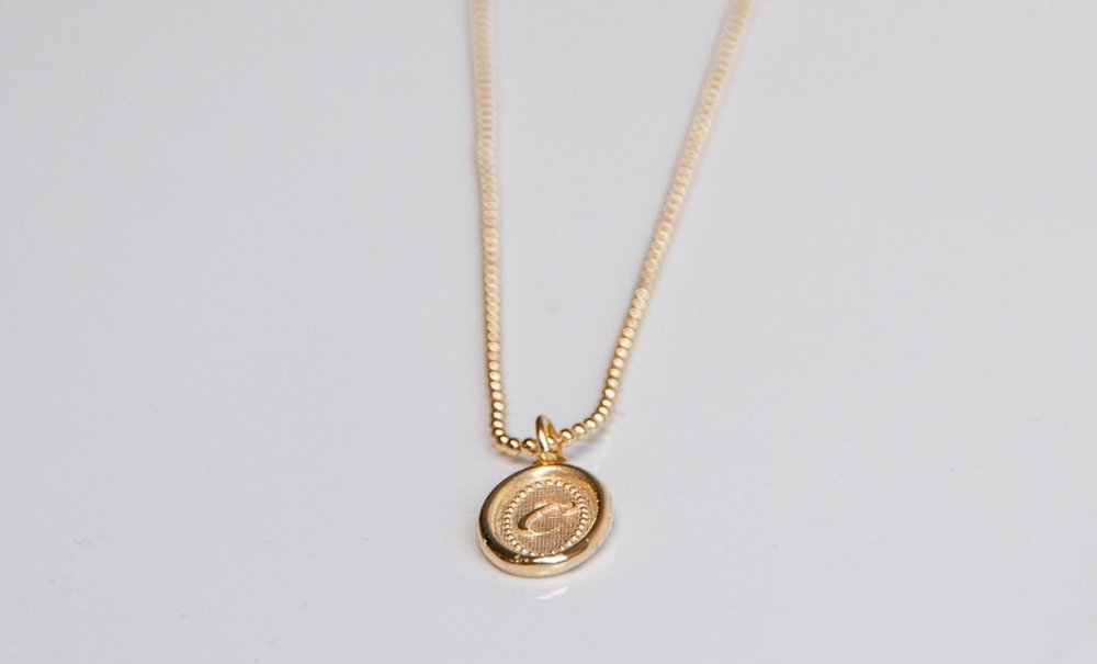 Vintage Initial Pendant