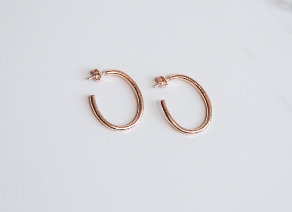 Hoop Oval Earrings