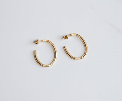 Hoop Oval Earrings