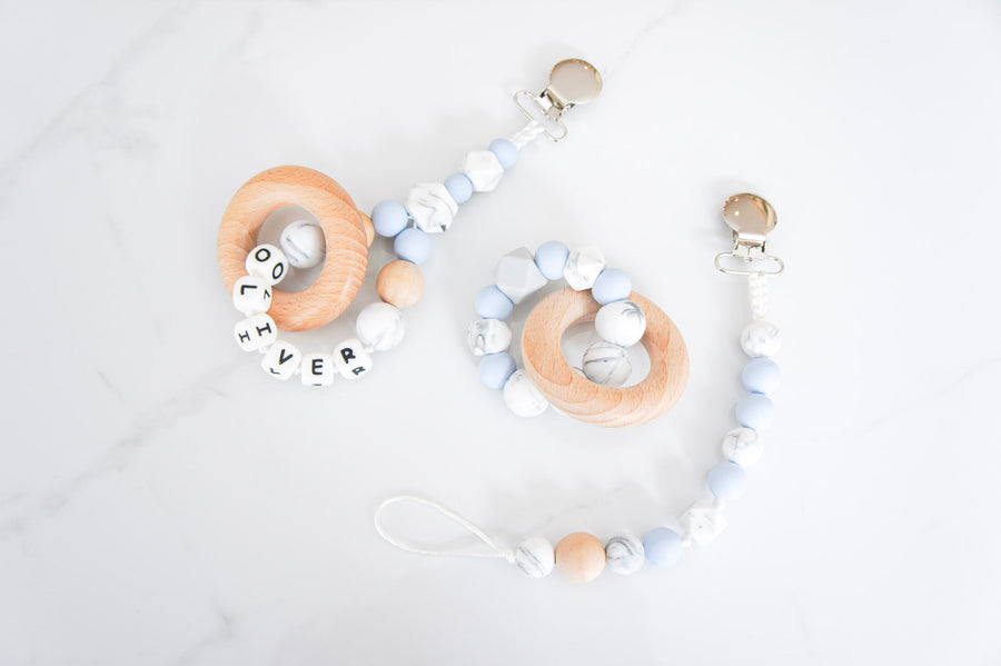 Modern Personalized Teething Set