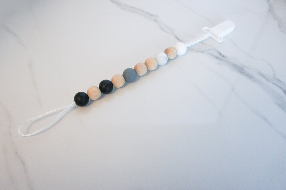 Ombré Wood & Silicone Pacifier Holder