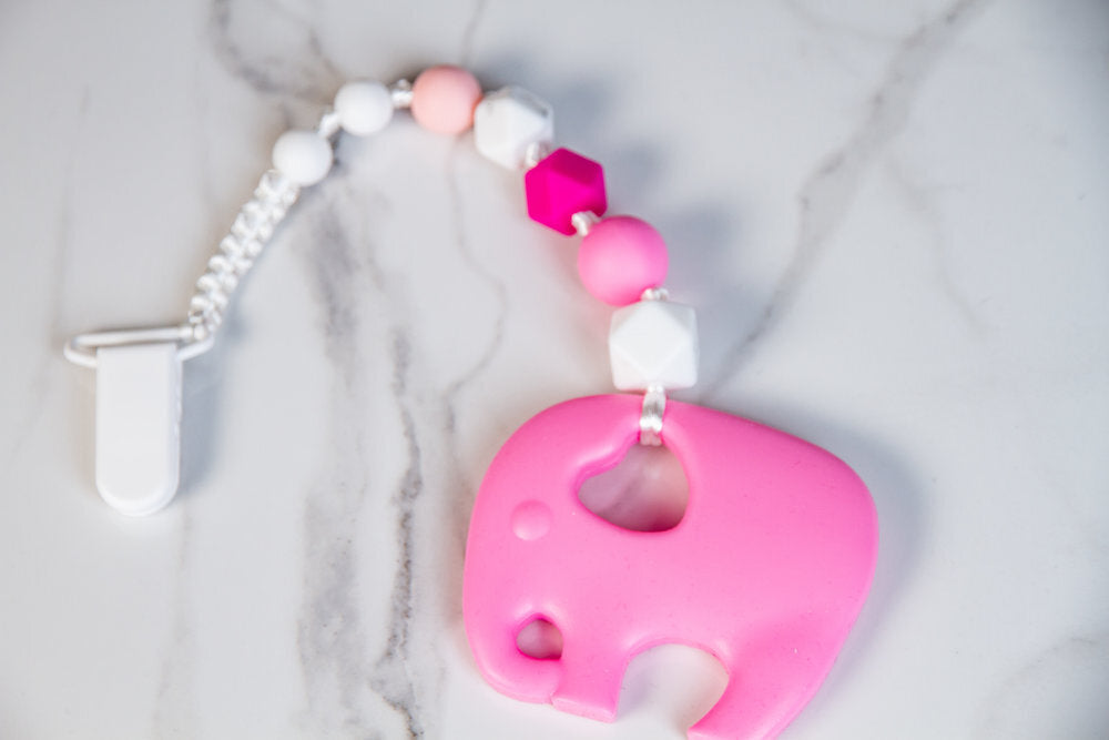 Elephant Teether - Clip On