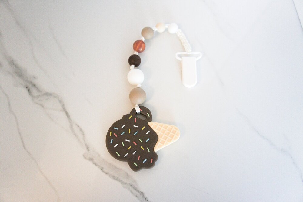 Ice Cream Teether - Clip On