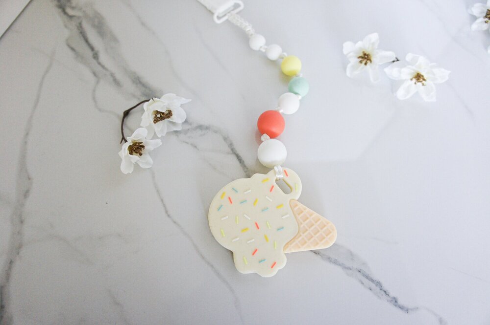 Ice Cream Teether - Clip On